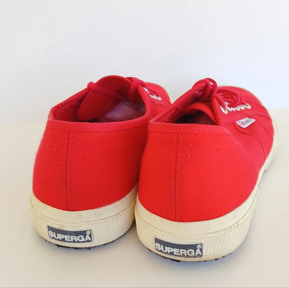 Superga Red Sneakers Women's Size 10